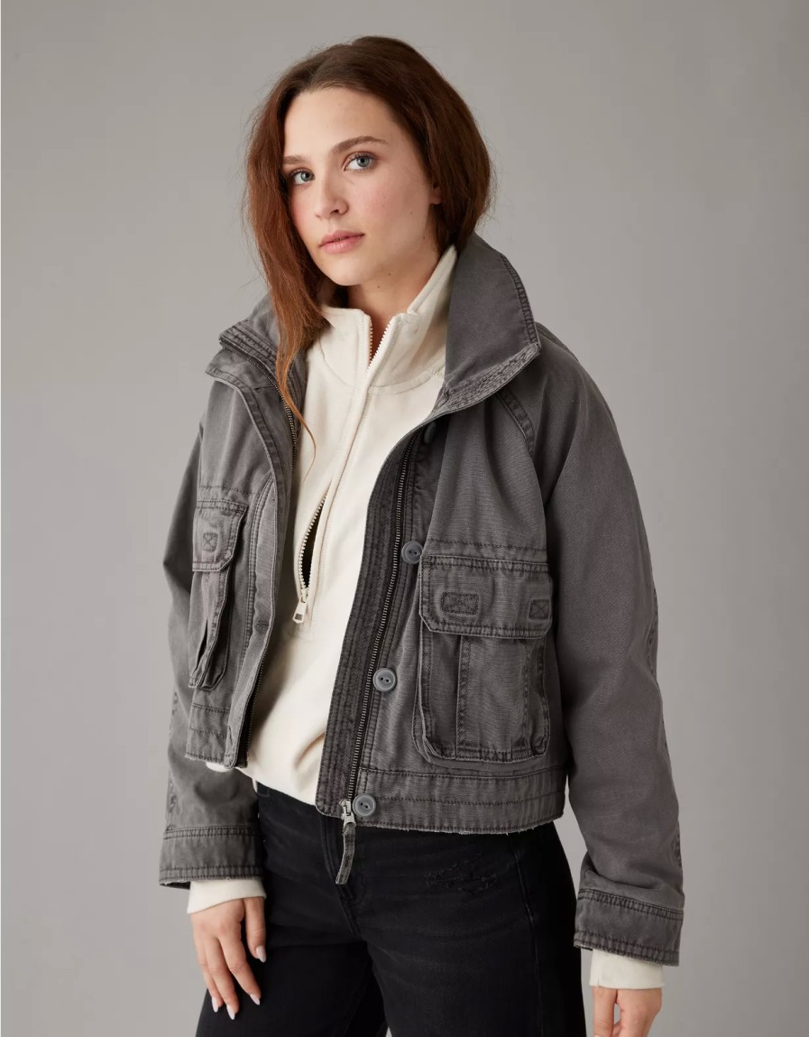 Mujer American Eagle | Chaqueta Cargo Corta Ae