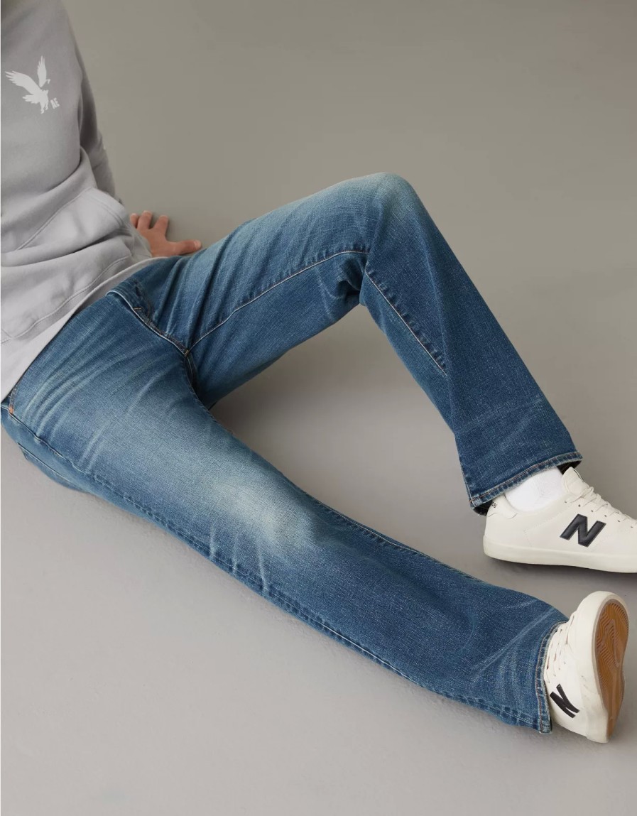 Hombres American Eagle | Vaqueros Con Corte Tipo Bota Ae Airflex+ Original