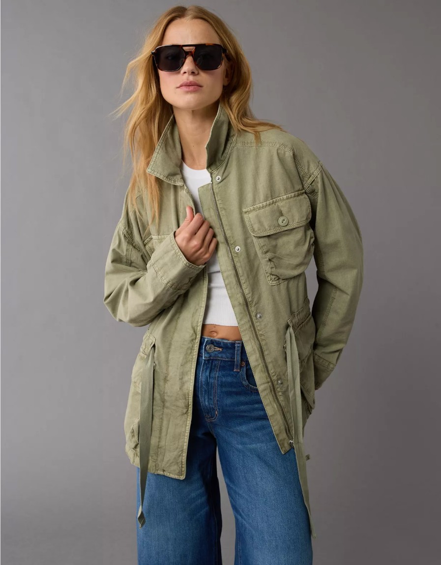 Mujer American Eagle | Parka Utilitaria Ae