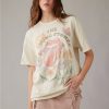 Mujer American Eagle | Ae Camiseta Extragrande Con Grafico De Rolling Stones