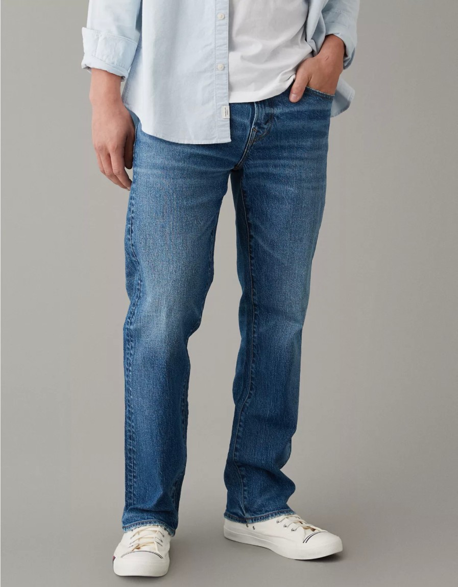 Hombres American Eagle | Vaqueros Con Corte Tipo Bota Ae Easyflex Original