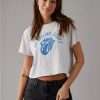 Mujer American Eagle | Ae Camiseta Corta Con Estampado De Rolling Stones