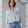 Mujer American Eagle | Chaqueta Corta De Mezclilla Con Rombos Para Ninas De Ae X Mean