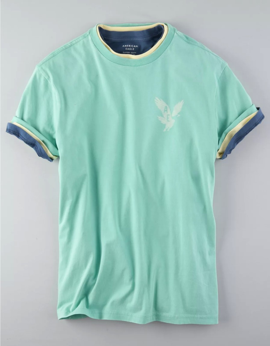 Hombres American Eagle | Camiseta Grafica Logotipo Ae