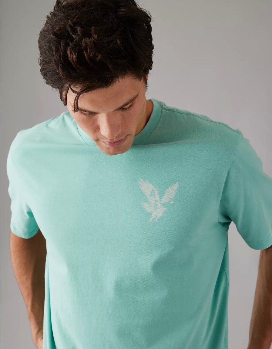 Hombres American Eagle | Camiseta Grafica Logotipo Ae