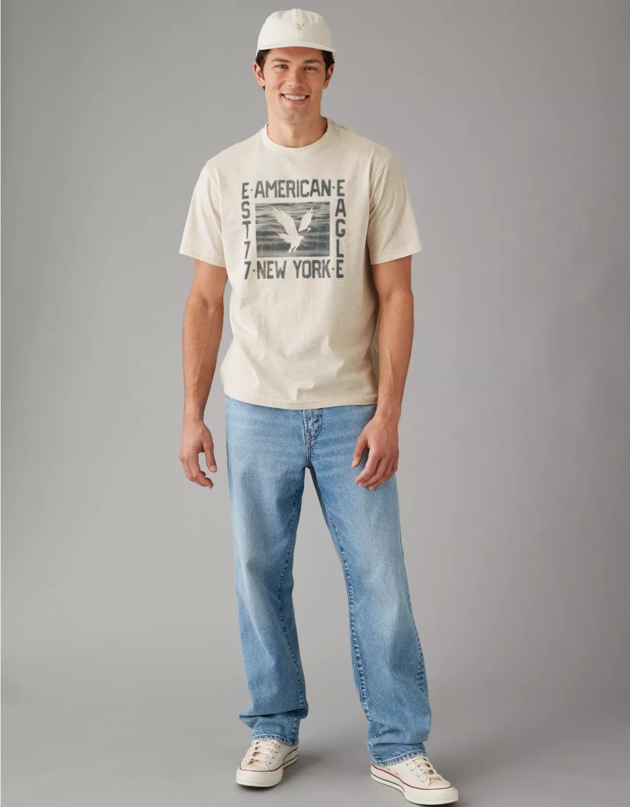 Hombres American Eagle | Camiseta Grafica Logotipo Ae