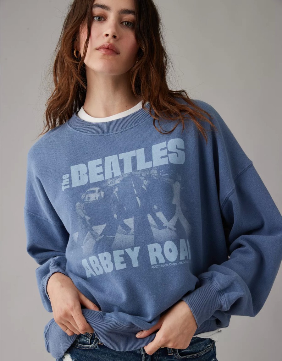 Mujer American Eagle | Sudadera Extragrande Con Grafico De Los Beatles Ae