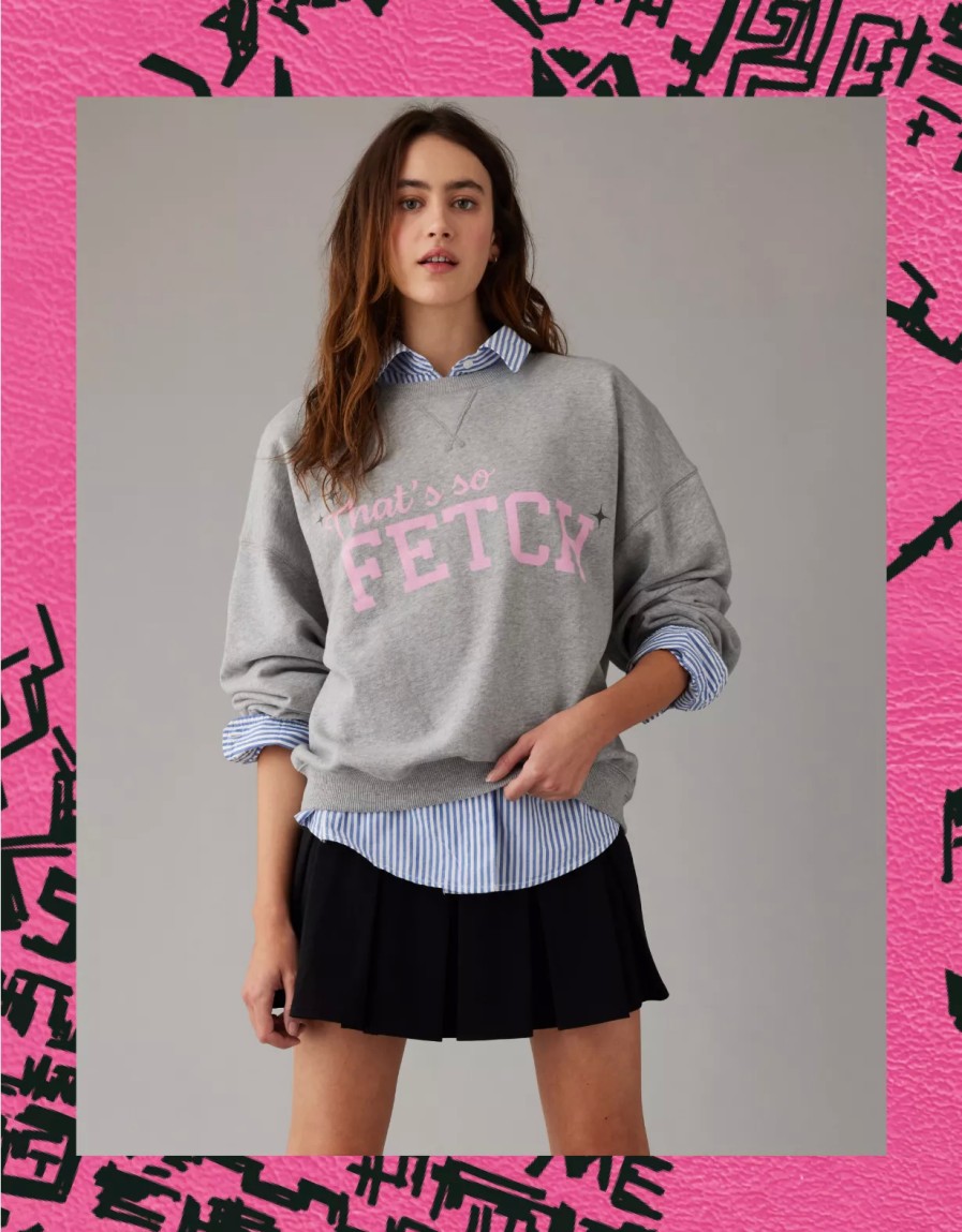 Mujer American Eagle | Sudadera Con Cuello Redondo Fetch Para Ninas De Ae X Mean