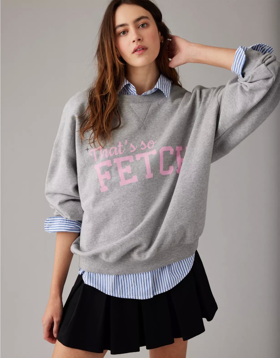 Mujer American Eagle | Sudadera Con Cuello Redondo Fetch Para Ninas De Ae X Mean