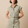 Mujer American Eagle | Minivestido Utilitario De Popelina Elastica Snappy Ae