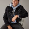 Hombres American Eagle | Chaqueta Estilo Camionero De Mezclilla Con Capucha Ae