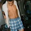 Hombres American Eagle | Calzoncillos Tipo Boxer Con Bolsillo Ultrasuaves A Cuadros Aeo