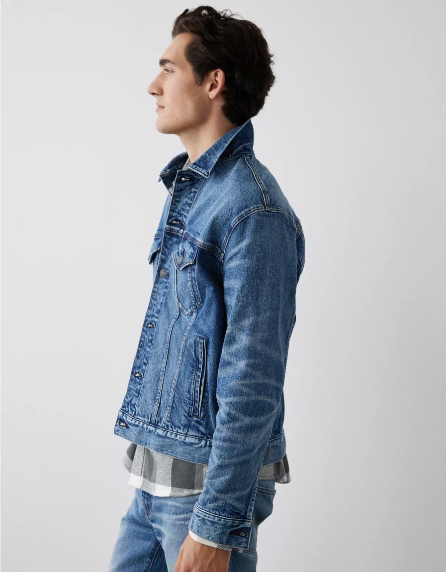 Hombres American Eagle | Chaqueta Estilo Camionero Vaquera Ae