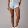 Mujer American Eagle | Ae Strigid Shorts Vaqueros Holgados Con Cintura Super Alta Y Rotos