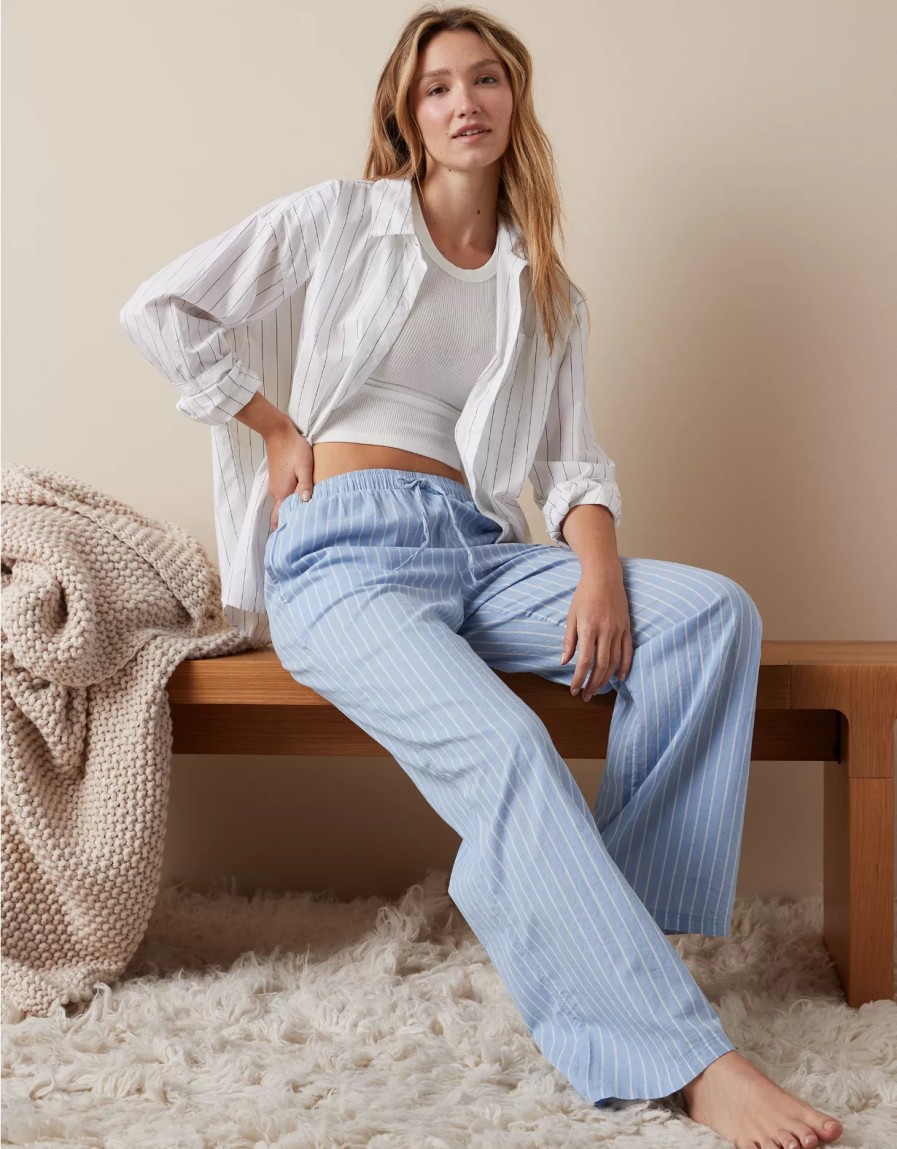 Mujer American Eagle | Pantalon De Pijama A Rayas Ae