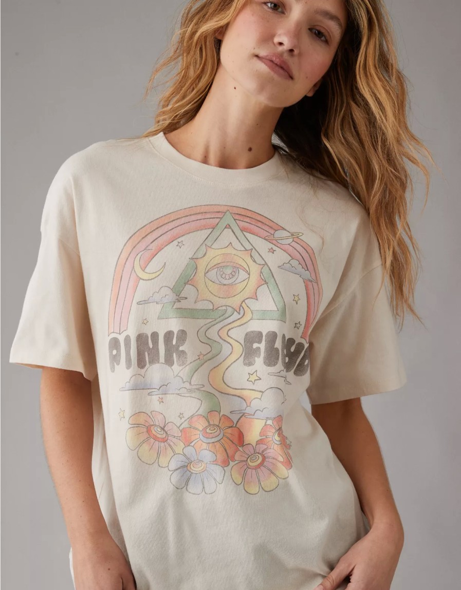 Mujer American Eagle | Camiseta Extragrande Con Grafico De Pink Floyd Ae