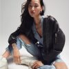 Mujer American Eagle | Chaqueta Bomber Corta De Cuero Vegano Ae