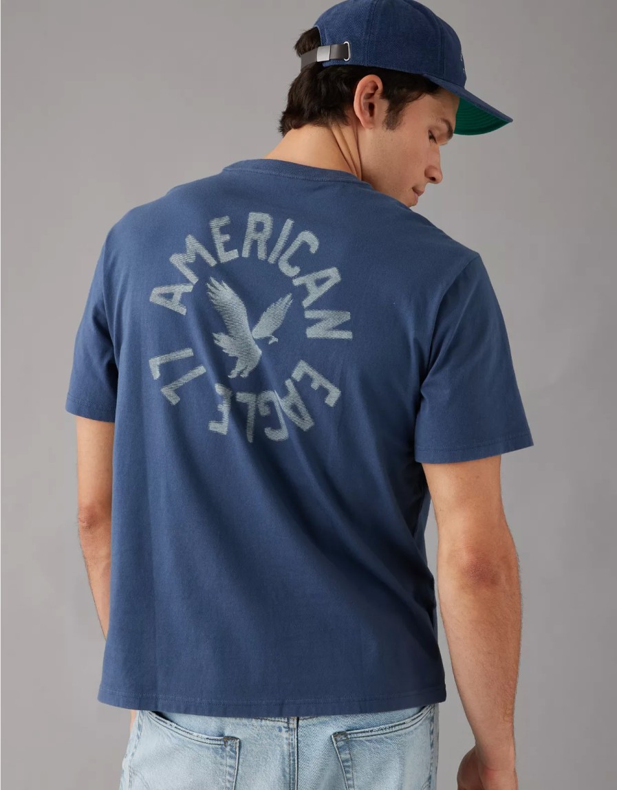 Hombres American Eagle | Camiseta Grafica Logotipo Ae