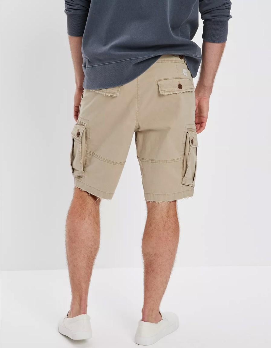 Hombres American Eagle | Pantalon Corto Tipo Cargo Revestido De 10" Ae Flex