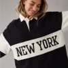 Mujer American Eagle | Ae Sudadera Extragrande De Polar New York Polo