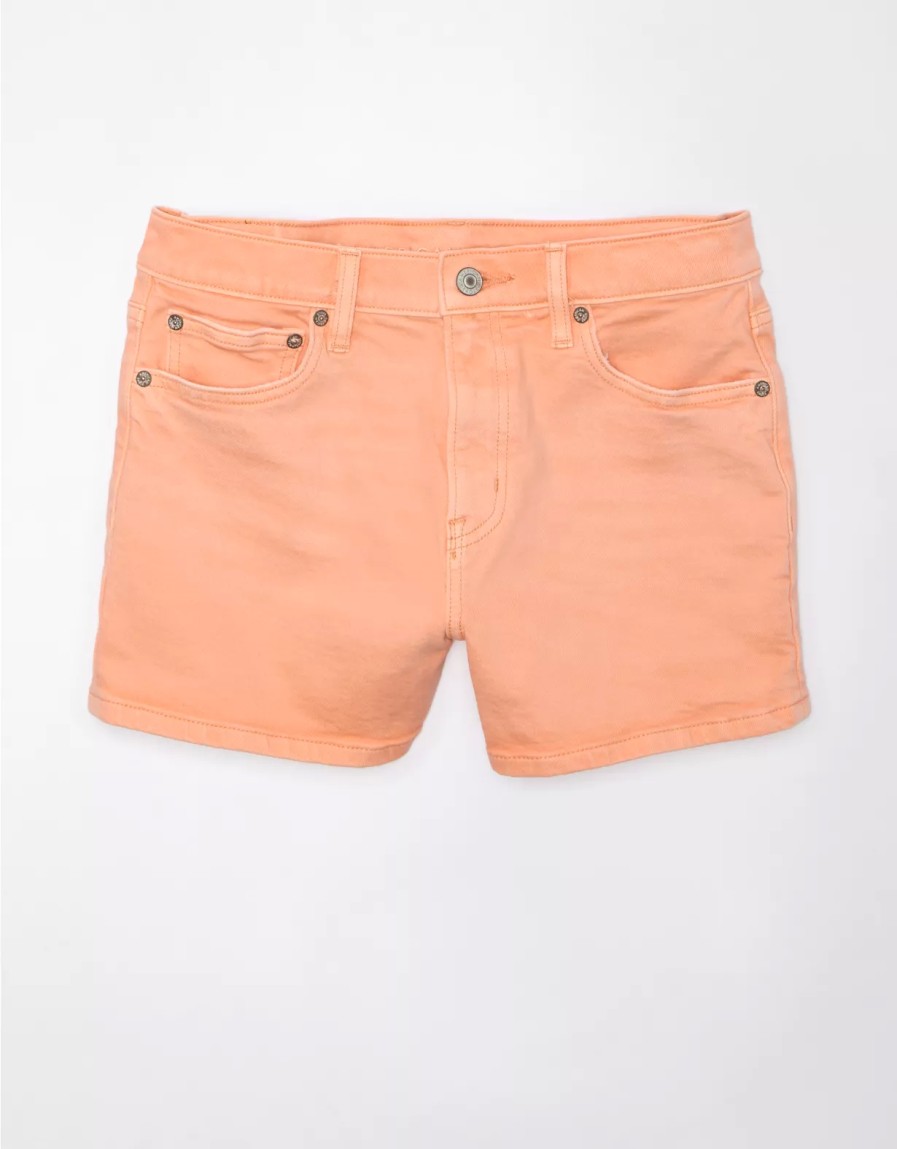 Mujer American Eagle | Shorts Relajados De Talle Super Alto Elasticos Ae