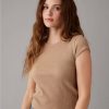 Mujer American Eagle | Camiseta Tipo Gofre De Manga Corta Para Bebe Ae Hey