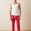 Hombres American Eagle | Pantalon De Pijama De Polar Ae Snoopy Valentine