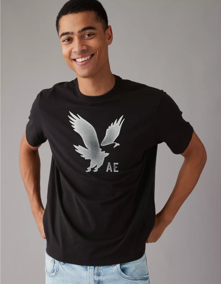 Hombres American Eagle | Camiseta Grafica Logotipo Ae