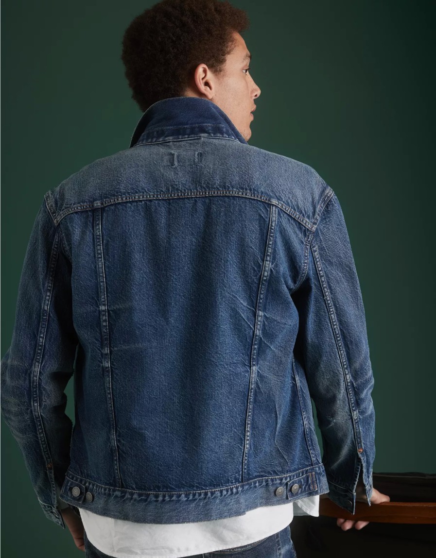 Hombres American Eagle | Chaqueta Estilo Camionero Vaquera Premium Ae77