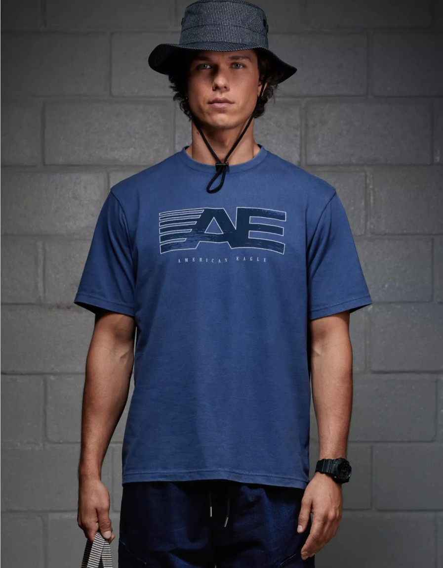 Hombres American Eagle | Camiseta Grafica Ae 24/7