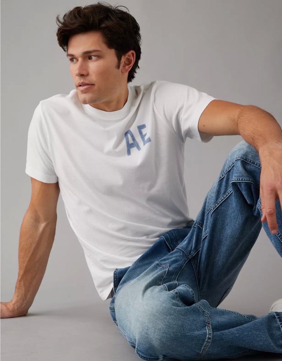 Hombres American Eagle | Camiseta Grafica Logotipo Ae