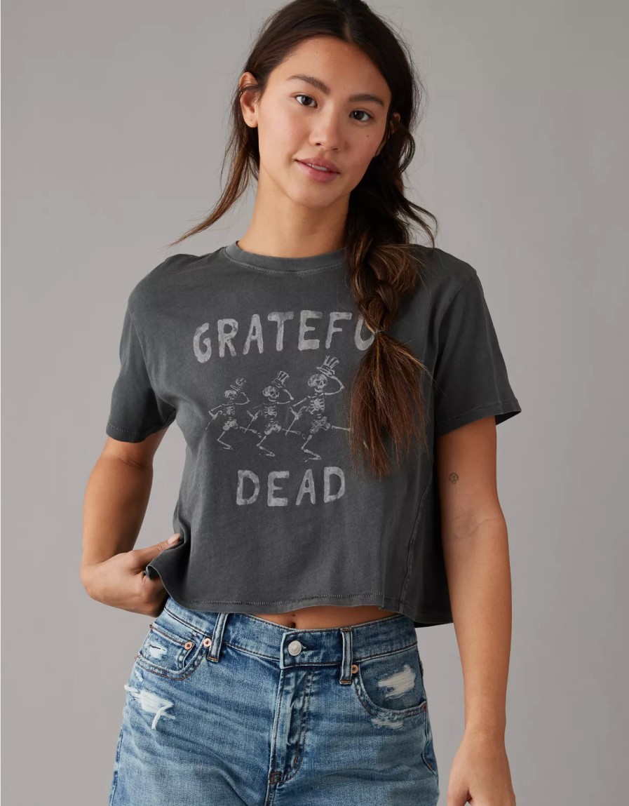 Mujer American Eagle | Camiseta Corta Con Grafico Grateful Dead Ae