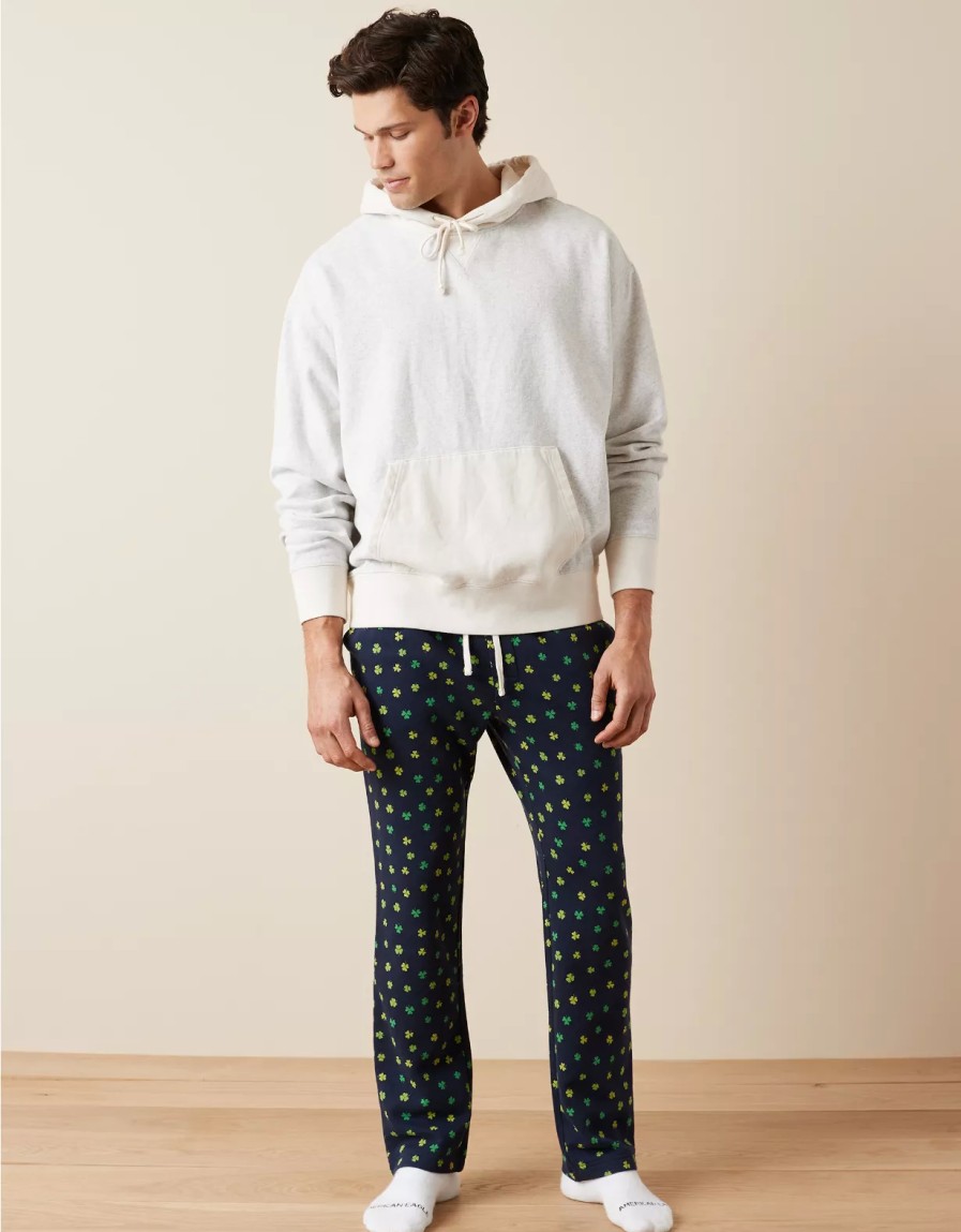 Hombres American Eagle | Pantalon De Pijama De Forro Polar Ae St. Patrick'S Day