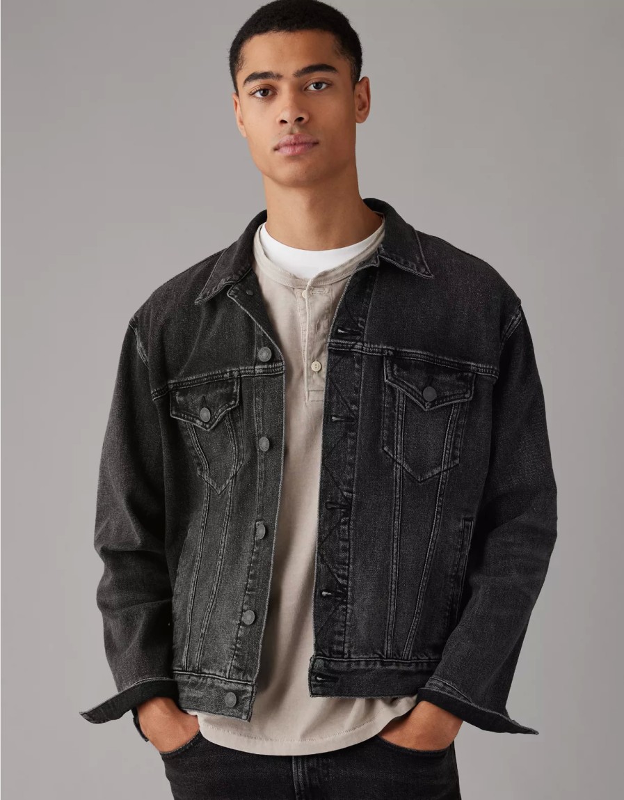 Hombres American Eagle | Chaqueta Estilo Camionero Vaquera Ae