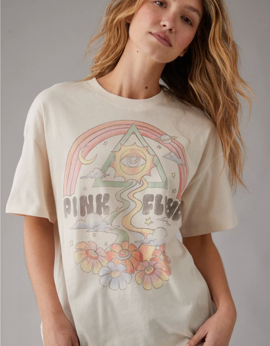 Mujer American Eagle | Camiseta Extragrande Con Grafico De Pink Floyd Ae