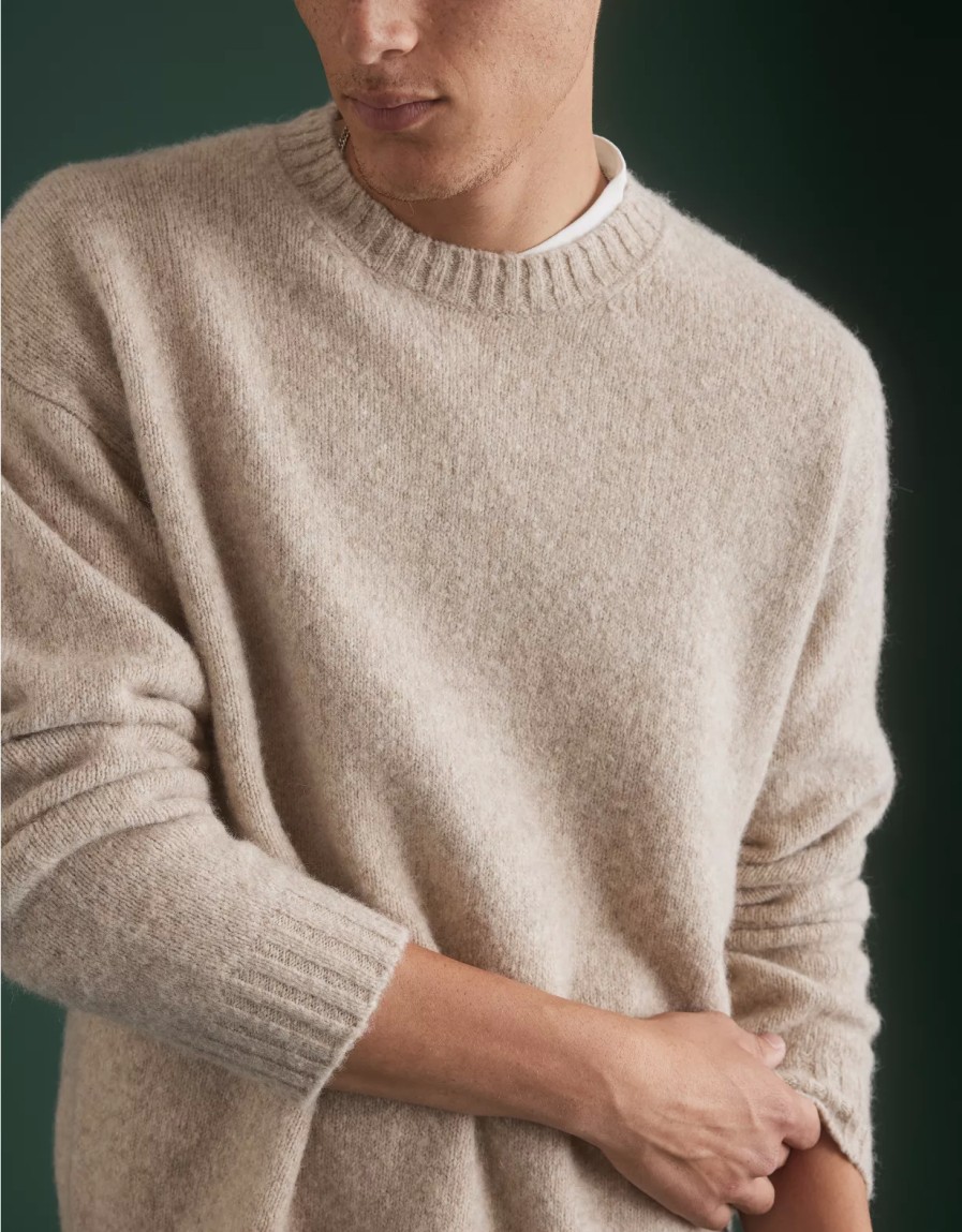 Hombres American Eagle | Jersey Ae77 Premium En Mezcla De Alpaca