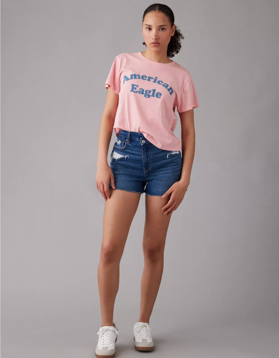 Mujer American Eagle | Camiseta Marimacho Con Grafico Ae