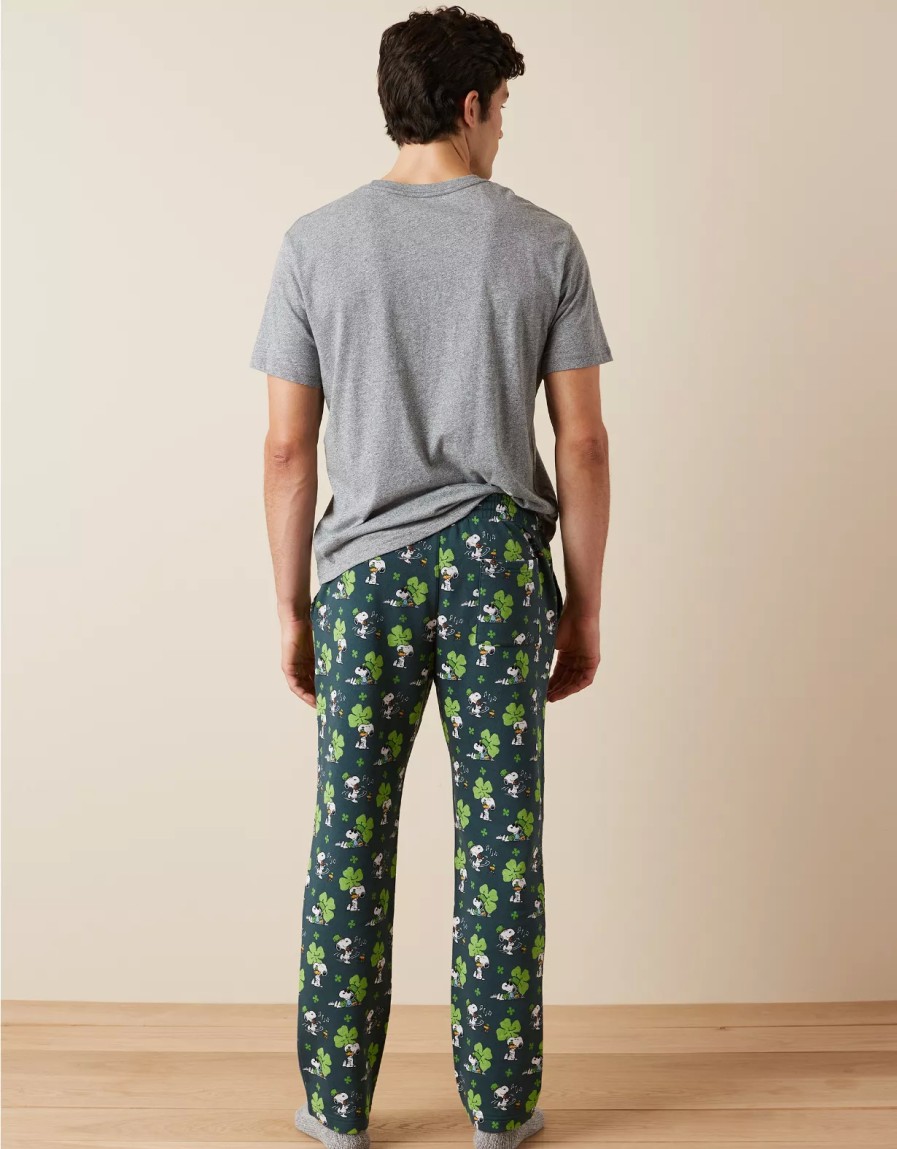 Hombres American Eagle | Pantalon De Pijama De Polar Ae Peanuts