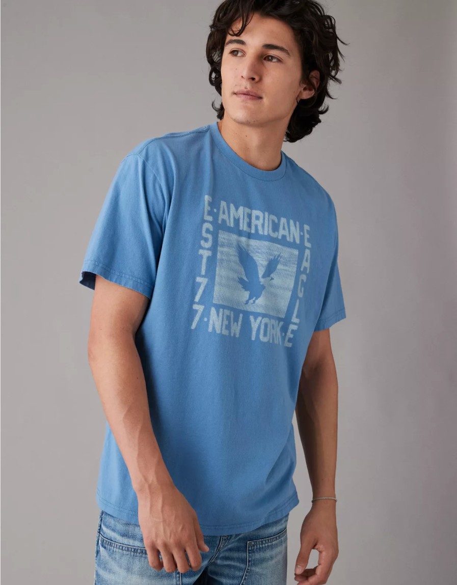 Hombres American Eagle | Camiseta Grafica Logotipo Ae