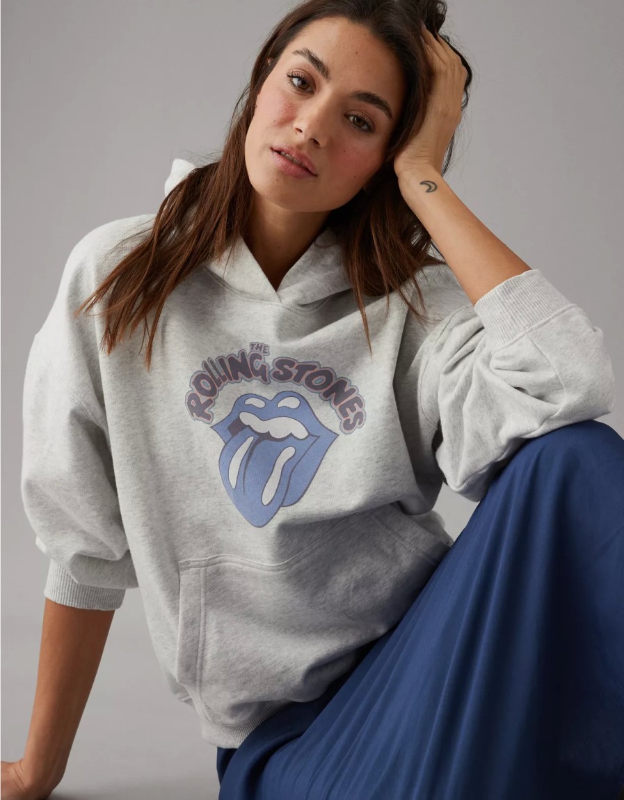 Mujer American Eagle | Sudadera Con Capucha Y Grafico De Los Rolling Stones Ae