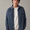 Hombres American Eagle | Chaqueta Camisera De Polar Ae Heritage